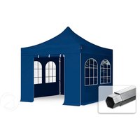 TOOLPORT 3x3m Aluminium Faltpavillon, inkl. 4 Seitenteile, dunkelblau - (600154) Unkategorisiert online kaufen