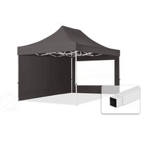 TOOLPORT 3x4,5m Stahl Faltpavillon, inkl. 2 Seitenteile, dunkelgrau - (59044) Unkategorisiert online kaufen