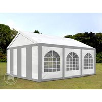 TOOLPORT 3x6m Partyzelt, PE-Plane, grau-weiß - (91120) Unkategorisiert online kaufen