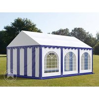 TOOLPORT 3x6m Partyzelt, PVC-Plane, blau-weiß, mit Bodenrahmen - (7236) Unkategorisiert online kaufen