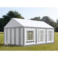 TOOLPORT 3x6m Partyzelt, PVC-Plane, grau-weiß - (6150) Unkategorisiert online kaufen