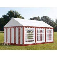 TOOLPORT 3x6m Partyzelt, PVC-Plane, rot-weiß - (6151) Unkategorisiert online kaufen