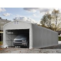 TOOLPORT 5x24m Zeltgarage, PVC-Plane, grau, mit Statik (Erduntergrund) - (99531) Unkategorisiert online kaufen