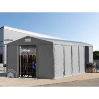 TOOLPORT 8x12 m Lagerzelt, PVC-Plane, grau, mit Bodenrahmen, mit Statik (Betonuntergrund) - (94073) Unkategorisiert online kaufen