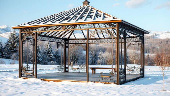 Pavillon Metall winterfest – Robust & Langlebig