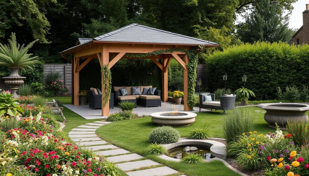 Alpholz Gartenpavillon Kombinationsmöglichkeiten