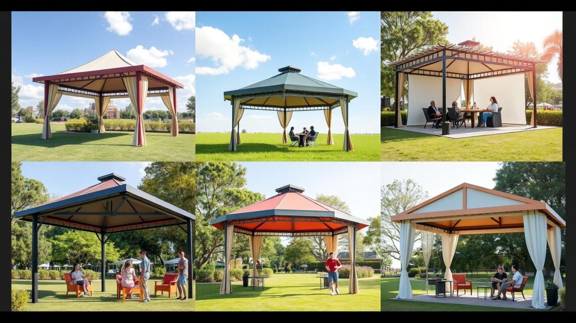 Welche Arten von Faltpavillons gibt es?