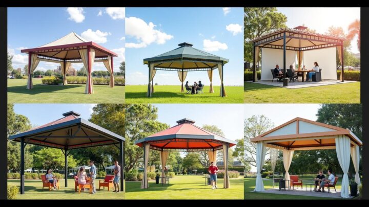 Welche Arten von Faltpavillons gibt es?