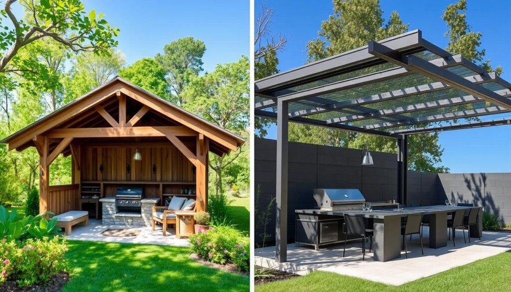 Grillhütte und Grillpavillon Vergleich