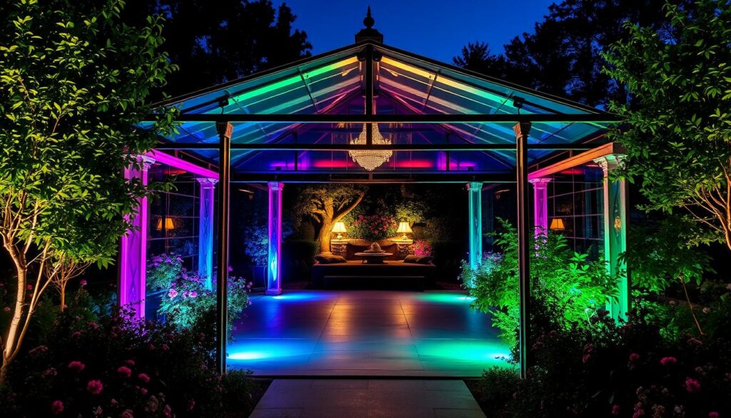 LED-Beleuchtung für Gartenpavillons