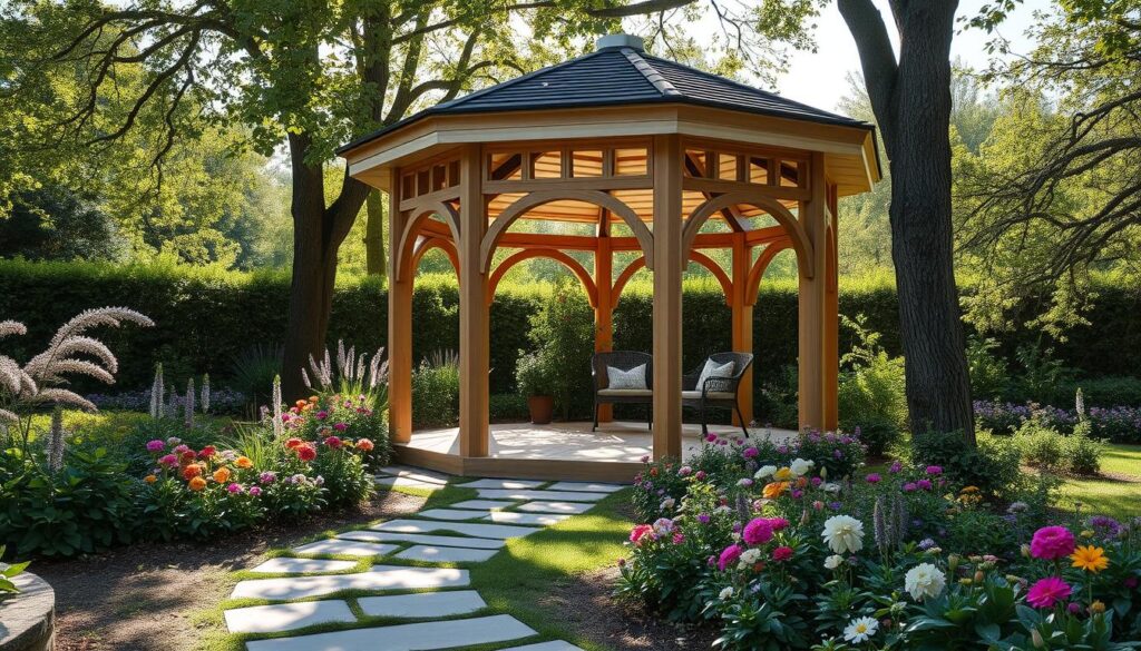 Skanholz Pavillon im Garten