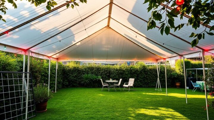 Wie lange darf ein Partyzelt im Garten stehen?