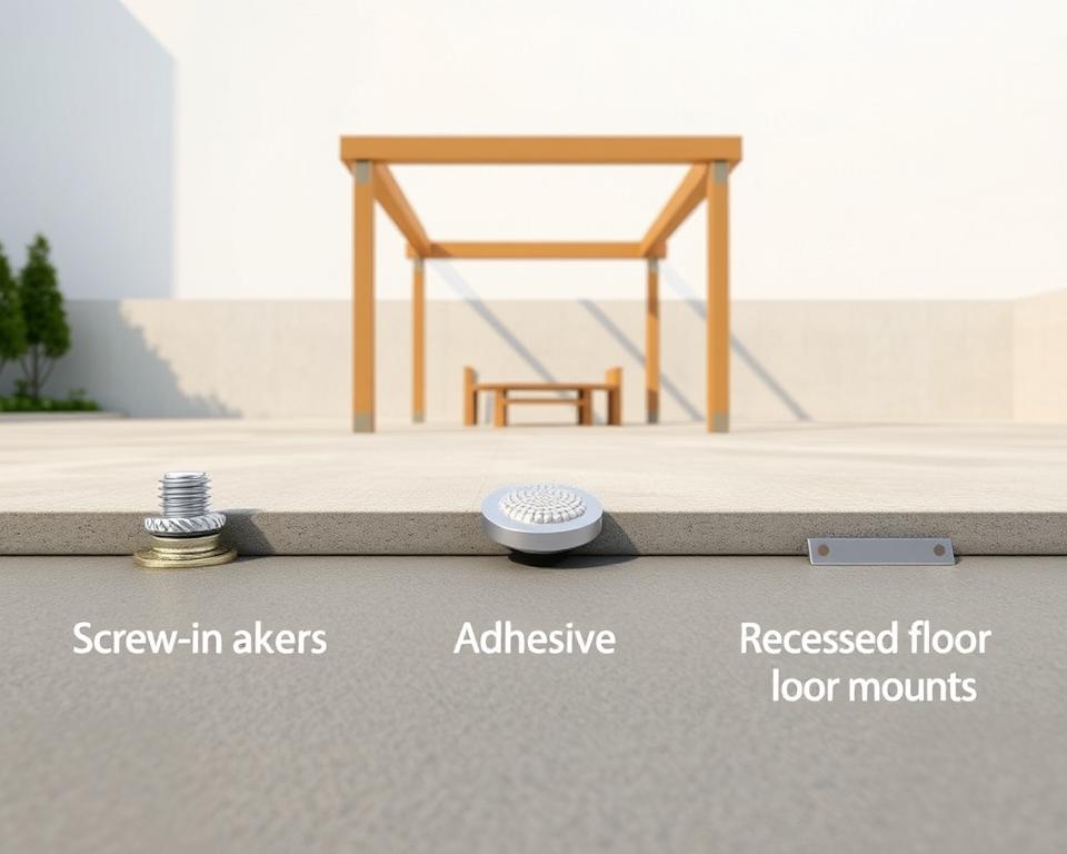 Pavillon-Befestigungsmethoden Vergleich