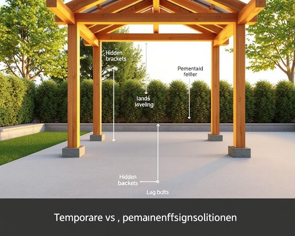 Pavillon Befestigungsmethoden