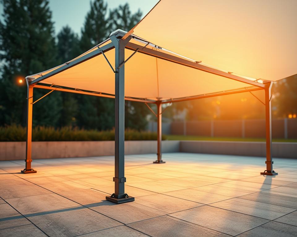 Windlast Pavillon Sicherung