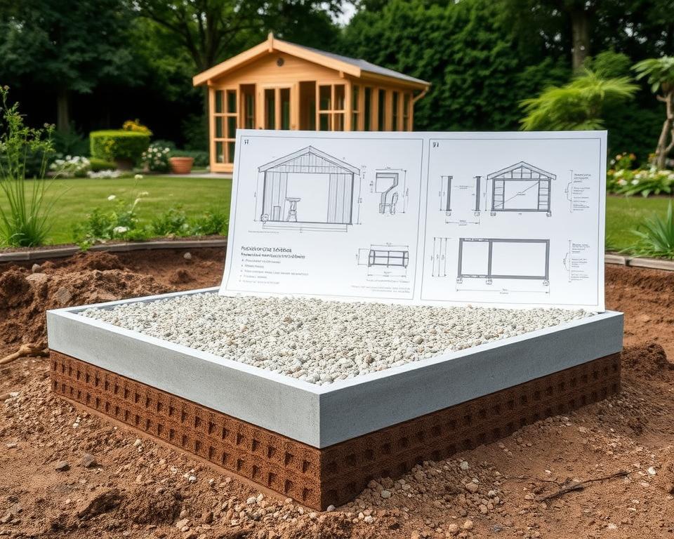 Gartenhaus Fundament Planung