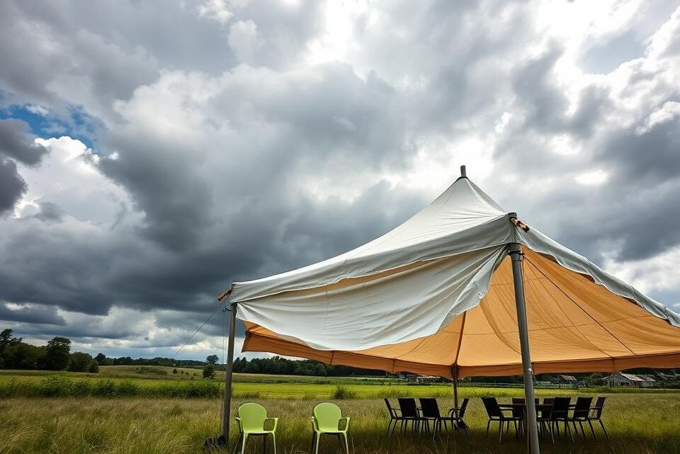 Partyzelt Windstärke: Wie robust muss es sein?