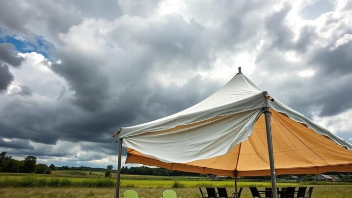 Partyzelt Windstärke: Wie robust muss es sein?