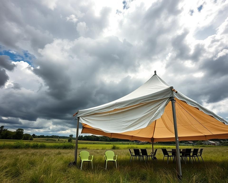 Partyzelt Windstärke: Wie robust muss es sein?