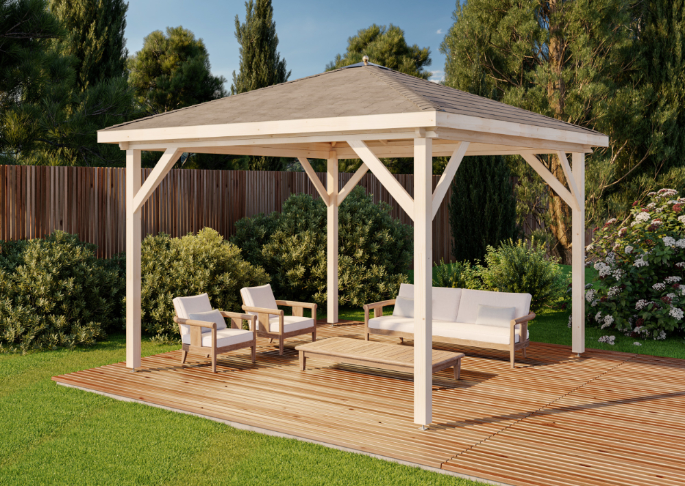 Alpholz Gartenpavillon Modell Lanzarote