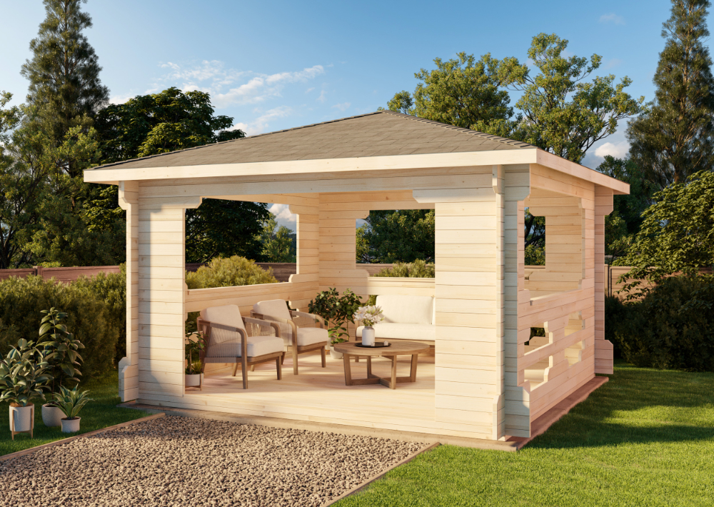 Alpholz Gartenpavillon Modell Ibiza