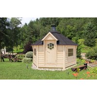 Fjordholz 6-Eck Grillkota Modell Lasse 9,0m² DeLux Rabatt: 26 %