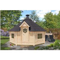 Fjordholz 8-Eck Grillkota Modell Lasse 17,0m² DeLu Rabatt: 26 %