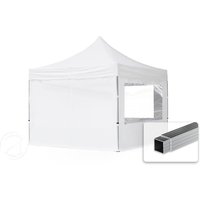 TOOLPORT 3x3m Aluminium Faltpavillon, inkl. 4 Seitenteile, weiß - (59018)