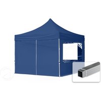 TOOLPORT 3x3m Aluminium Faltpavillon, inkl. 4 Seitenteile, dunkelblau - (59001)