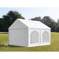 TOOLPORT 3x4m Partyzelt, PVC-Plane, weiß, mit Bodenrahmen - (2639)