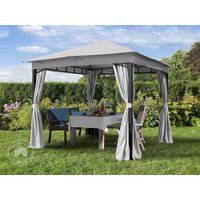TOOLPORT 3x3 m Softtop Gartenpavillon, inkl. 4 Seitenteile, stone - (300040)