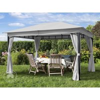 TOOLPORT 3x4 m Softtop Gartenpavillon, inkl. 4 Seitenteile, stone - (300042)