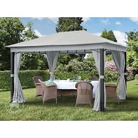 TOOLPORT 3x4 m Softtop Gartenpavillon, inkl. 4 Seitenteile, stone - (300046)