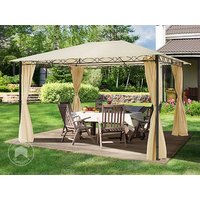 TOOLPORT 3x4 m Softtop Gartenpavillon, inkl. 4 Seitenteile, champagnerfarben - (300110)