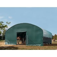 TOOLPORT 8x8m Weidezelt, PVC-Plane, dunkelgrün, Betonbefestigung - (330623)