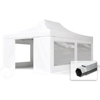 TOOLPORT 4x6m Aluminium Faltpavillon, inkl. 4 Seitenteile, weiß - (582245)