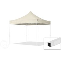TOOLPORT 3x3m Stahl Faltpavillon, ohne Seitenteile, creme - (581826)