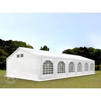 TOOLPORT 6x12m Partyzelt, PE-Plane, weiß, mit Bodenrahmen - (92105)