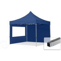 TOOLPORT 3x3m Aluminium Faltpavillon, inkl. 2 Seitenteile, dunkelblau - (59000)
