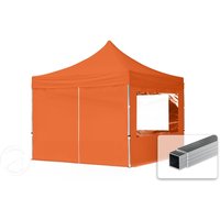 TOOLPORT 3x3m Aluminium Faltpavillon, inkl. 4 Seitenteile, orange - (59012)