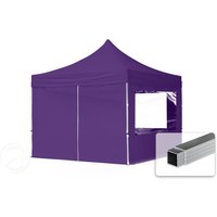 TOOLPORT 3x3m Aluminium Faltpavillon, inkl. 4 Seitenteile, lila - (59010)