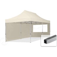 TOOLPORT 3x6m Aluminium Faltpavillon, inkl. 2 Seitenteile, creme - (59022)