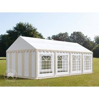 TOOLPORT 4x8m Partyzelt, PVC-Plane, beige-weiß - (6086)