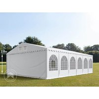 TOOLPORT 8x12m Partyzelt, PVC-Plane, weiß, mit Bodenrahmen - (5206)