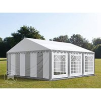 TOOLPORT 5x6m Partyzelt, PVC-Plane, grau-weiß - (6089)