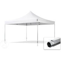 TOOLPORT 4x4m Aluminium Faltpavillon, ohne Seitenteile, weiß - (578931)