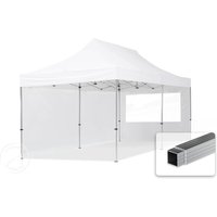 TOOLPORT 3x6m Aluminium Faltpavillon, inkl. 2 Seitenteile, weiß - (59033)