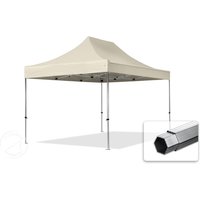 TOOLPORT 3x4,5m Aluminium Faltpavillon, ohne Seitenteile, creme - (600196)