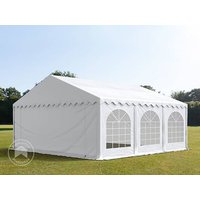 TOOLPORT 5x6m Partyzelt, PVC-Plane, weiß, mit Bodenrahmen - (7186)