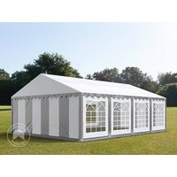 TOOLPORT 6x8m Partyzelt, PVC-Plane, grau-weiß - (6054)